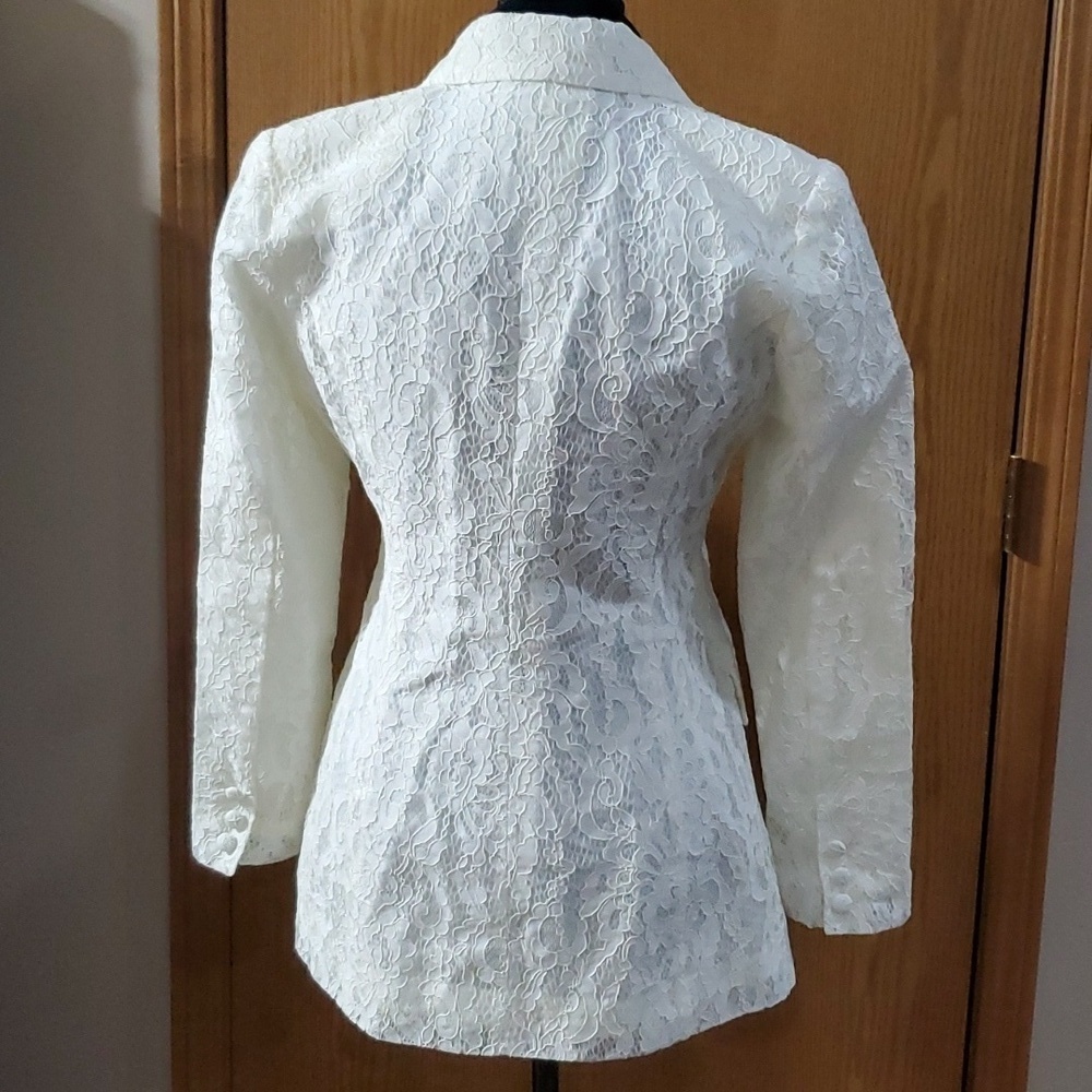 Asos bridal wedding lace overlay blazer nwt - Picture 3 of 7